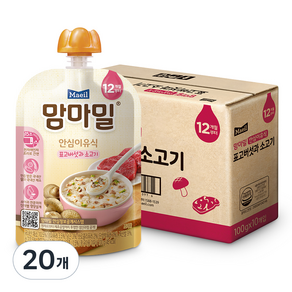 맘마밀 안심이유식, 표고버섯과 소고기, 100g, 20개