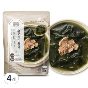 신세계푸드 호텔컬렉션 에센셜 소고기 미역국, 450g, 4개