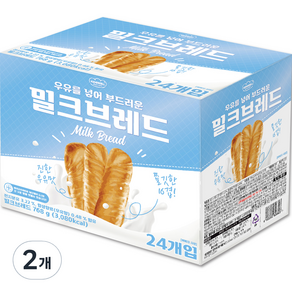 밀크브래드 24p, 2개, 768g