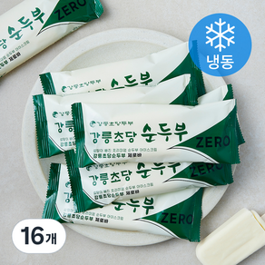 강릉초당순두부 제로바 아이스크림 (냉동), 80ml, 16개