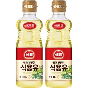 해표 식용유, 500ml, 2개