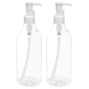 홈앤라이프 디스펜서 용기+캡 500ml, 용기(투명), 캡(오일펌프), 2개