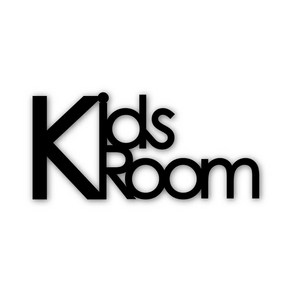 디자인신드롬 슬림 도어싸인 Kids oom, 블랙