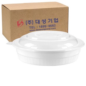 쿡앤락 사출 원형찜용기 대 4L 백색 세트, 50개, 1개