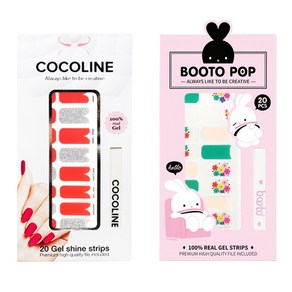 코코라인 붙이는 젤네일 스티커 2p COCO No.134 세트, COCO No.134, BOOTO No.23, 1세트