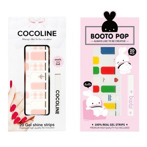 코코라인 붙이는 젤네일 스티커 2p COCO No.138 세트, COCO No.138, BOOTO No.24, 1세트