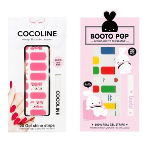 코코라인 붙이는 젤네일 스티커 2p COCO No.140 세트, COCO No.140, BOOTO No.24, 1세트