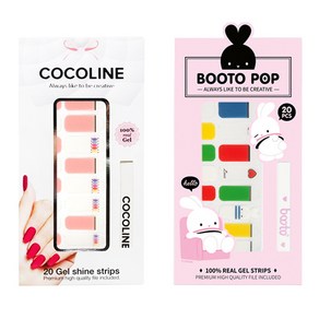 코코라인 붙이는 젤네일 스티커 2p COCO No.137 세트, COCO No.137, BOOTO No.24, 1세트