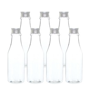 병도매닷컴 투명 음료용기 알루미늄 실버캡 AR200, 200ml, 7개