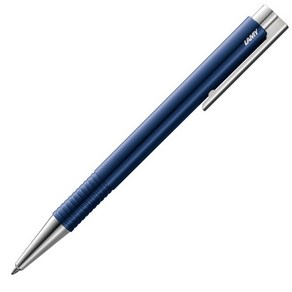 LAMY 로고 볼펜 스틸 포인트 204M, 블루, 1개