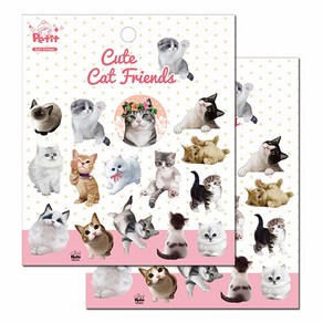 쁘띠팬시 DA5441 Cute Cat Friends 스티커