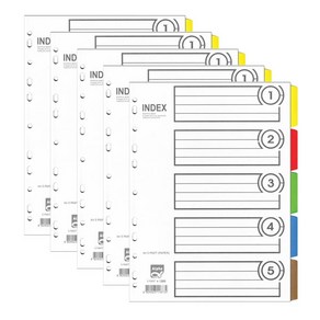 알파 인덱스간지 종이 5분류 A4 AI-305, 5개입