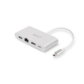 넥스트유 USB Type C to HDMI + LAN + PD 변환 아답터, NEXT-413TCH-DX, 1개