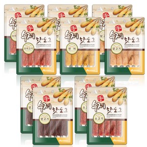 수제핫도그 강아지 간식 5종 콤보팩 100g x 10p, 소고기, 닭고기, 양고기, 연어, 오리, 1세트