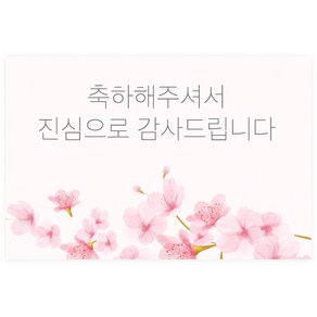 도나앤데코 축하008 젬마 휘날리는 벚꽃 가로형 사각스티커 6 x 4 cm, 혼합 색상, 60개