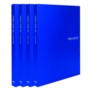합지더블레버화일 상철 좌철 A4, 청색, 4개