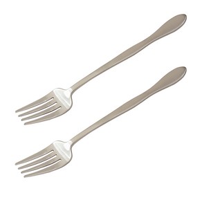 테이블아트 국산 웨이브 실버 샐러드포크, 2개