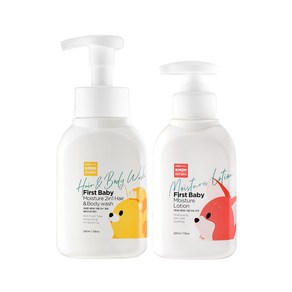 케이맘 베이비 처음 헤어 앤 바디워시 290ml + 보습 로션 225ml 목욕 세트, 1세트