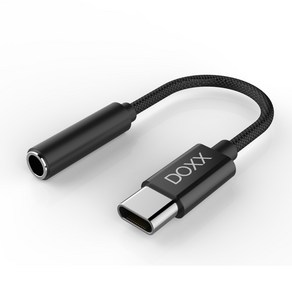 DOXX C타입 휴대폰 3.5mm 이어폰 변환젠더 DOXX DX-C100, 블랙, 1개