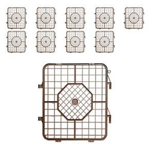 한칸뚝딱 플라스틱 강아지 울타리 10p, 브라운