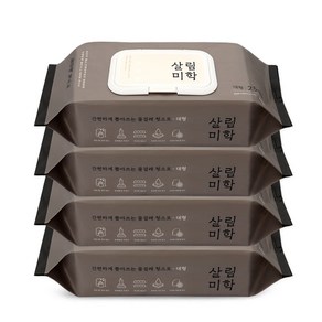 살림미학 대형 물걸레 청소포 25매, 4개