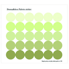 도나앤데코 선물포장 컬러 파레트 스티커, 그린, 300개