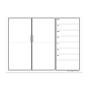 마그보드 푸드플래너 고무자석 화이트보드