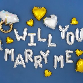 파티팡 다이아몬드 Will You Marry Me 프로포즈 홈파티세트