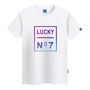 진마니아 럭키세븐 라운드 남녀공용 빅사이즈 반팔티 TS-322