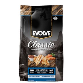 EVOLVE 전연령용 독 치킨 앤 라이스 건식사료, 닭, 6.8kg, 1개