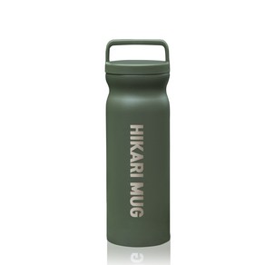 HiKaRi 스텐 대용량 진공 보온보냉병, 카키, 500ml, 1개