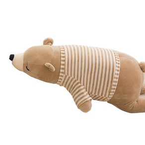 네이처타임즈 북극곰 바디 필로우, 70cm, 스트라이프 브라운, 1개