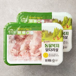 참프레 동물복지 인증 닭다리살 (냉장), 300g, 2개