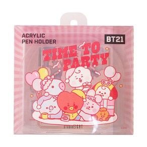 BT21 마이리틀버디 아크릴 펜꽂이, 레드, 1개