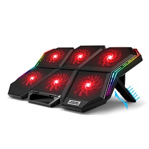 노벨뷰 노트북 스탠드 앤 쿨링패드 쿨러몬스터 F6 RGB, RED, 1개