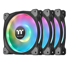 써멀테이크 Riing Duo 12 RGB 라디에이터 팬 TT 프리미엄 에디션 CL-F073-PL12SW-A 3p + Contolle세트, 1개