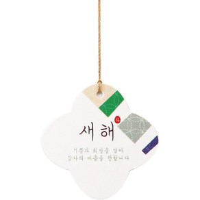 색동꽃잎 새해택, 혼합색상, 100개