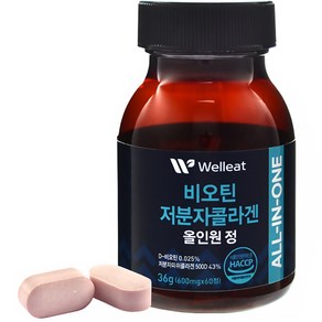 웰리트 비오틴 저분자콜라겐 올인원 정 36g