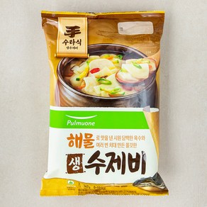 풀무원 해물 생 수제비 2인분, 367g, 1개