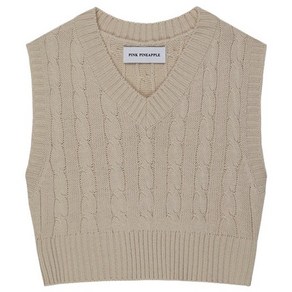 핑크파인애플 TWIST KNITTING VEST