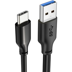 케이블타임 USB3.1 Gen1 to C타입 USB3 고속 충전 케이블 CA42, 0.5m, 블랙, 1개