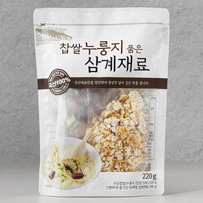 찹쌀누룽지 품은 삼계재료, 220g, 1팩