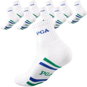 PGA 골프 스포츠 쿠션 중목 양말 10족 세트 PGAM-16