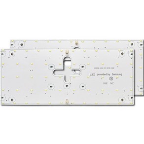 LED 방등 주방 거실 2등 SA 리폼 교체 세트 400 x 165 mm 6500K 50W, 주광색, 1세트