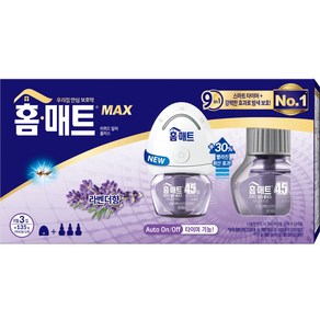 홈매트 맥스 리퀴드 알파 플러스 라벤더향 모기 훈증기 + 리필 3p 세트, 29ml, 1세트