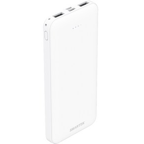 스마텍 듀얼포트 5V 보조배터리 10000mAh, STPB-SL1(WH), 화이트