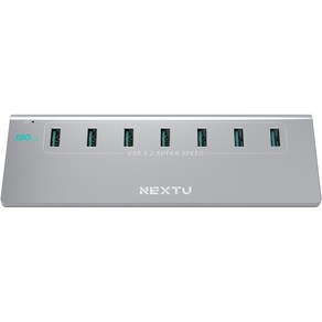 넥스트유 USB 3.2 GEN2 10G 7포트 유전원 알루미늄 USB허브 NEXT-337G2-10G