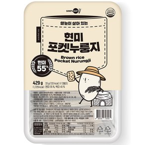 심플잇 현미포켓누룽지, 429g, 1개