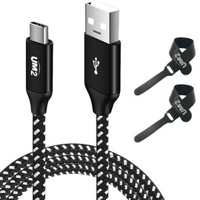 UM2 USB C타입 고속 충전 케이블, 블랙, 1개