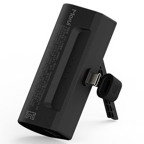 모루이 PD 22.5W 고속 충전 미니 보조배터리 5000mAh C타입, MPB05C, 블랙